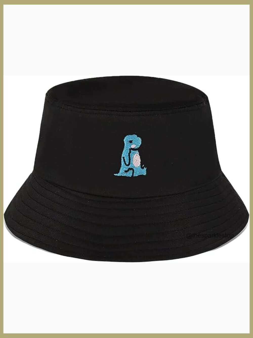 Cotton Embroidered Bucket Hat, Foldable, SPF 15 Sun Protection